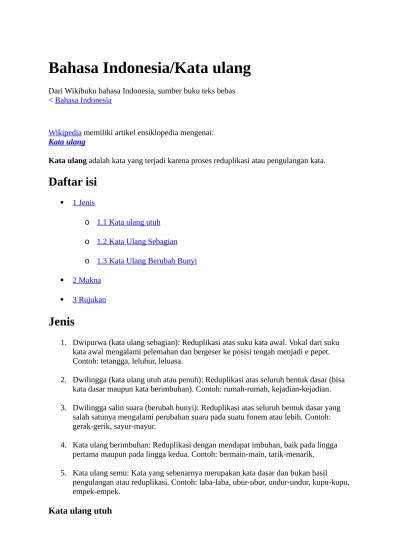 Bahasa Indonesia/Kata ulang