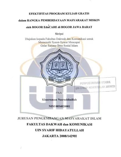Efektifitas Program Kuliah Gratis Dalam Rangka Pemberdayaan Masyarakat Miskin Oleh Bogor Educare Di Bogor Jawa Barat 550_x_400_webp