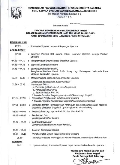 CONTOH SUSUNAN ACARA RAPAT PENGEMBANGAN KURIKULUM 2013