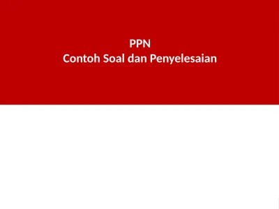PPN contoh soal dan penyelesaian
