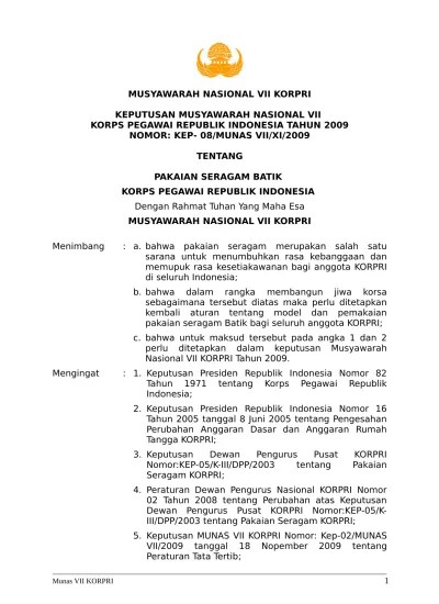 SK-08 (Baju Batik KORPRI)