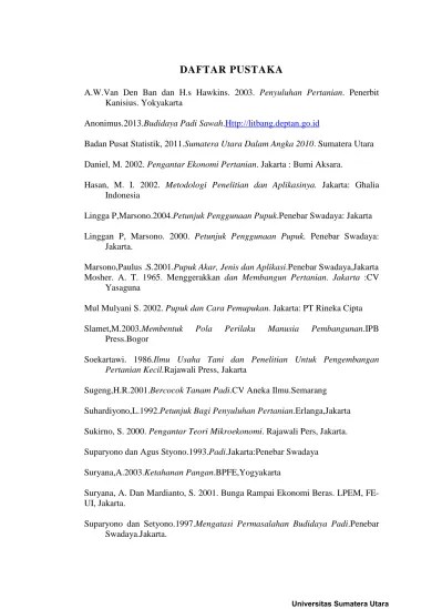 Tingkat Adopsi Petani Terhadap Penggunaan Pupuk Sesuai Dosis Anjuran Pada  Usaha Tani Padi Sawah (Studi kasus: Desa Sidoarjo Dua Ramunia, Kecamatan  Beringin, Kabupaten Deli Serdang)