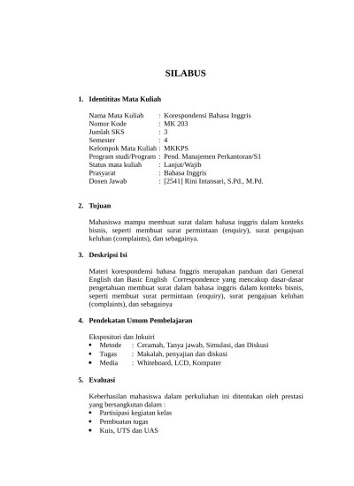 MK 203 Korespondensi Bahasa Inggris.docx