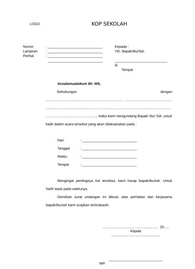 Top PDF contoh surat undangan rapat perusahaan - 123dok.com