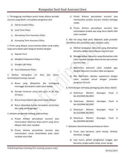 SOAL UJIAN AAJI TERBARU 1