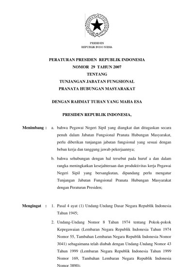 Top PDF PERPRES NO 29 TH 2007 - 123dok.com