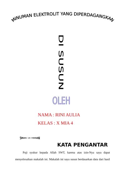 NAMA RINI AULIA KELAS X MIA 4