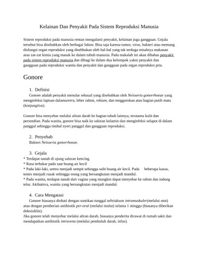 Kelainan Dan Penyakit Pada Sistem Reprod (1)
