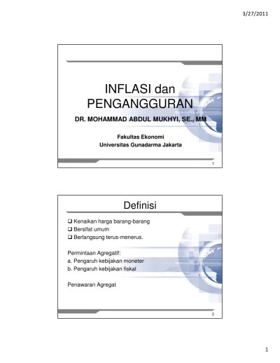 SIKLUS EKONOMI INFLASI DAN PENGANGGURAN