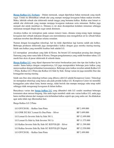 Harga Kulkas LG Terbaru (4)