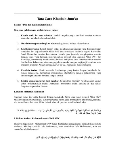 Tata Cara Khutbah Jumat docx