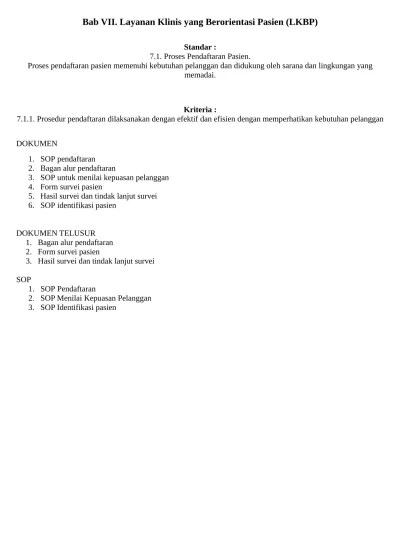 Bab VII. Layanan Klinis yang Berorientas
