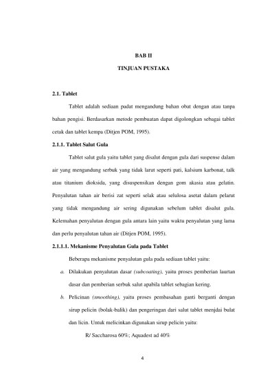 Top PDF BAB II TINJUAN PUSTAKA 2.1. Tablet - Uji Disolusi Kalium Diklofenak  Dalam Sediaan Tablet Menggunakan Metode Spektrofotometri Ultraviolet -  123dok.com