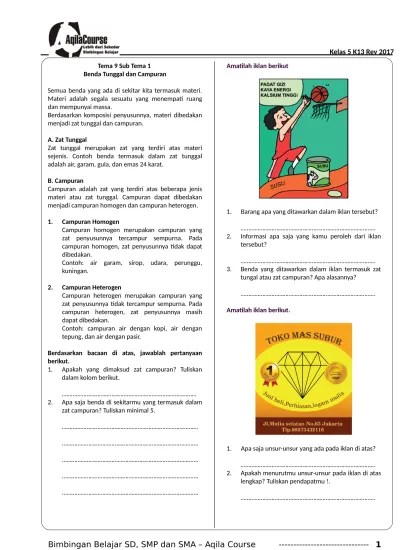 Kelas 5 Tema 9 Revisi 2017
