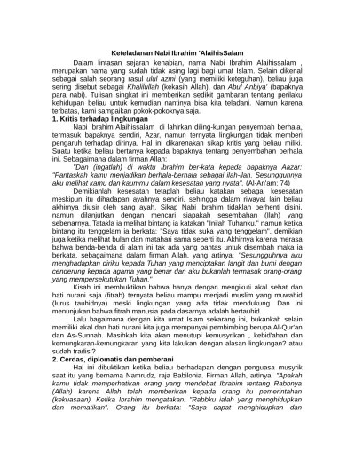 Top PDF Keteladanan Nabi Ibrahim doc 1 - 123dok.com