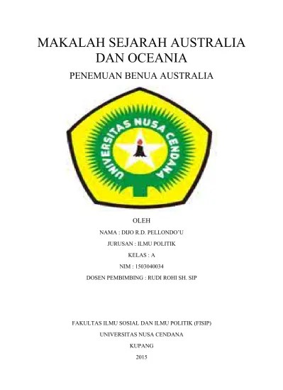 MAKALAH SEJARAH AUSTRALIA DAN OCEANIA