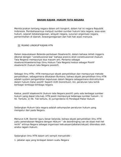 BAHAN KAJIAN HUKUM TATA NEGARA