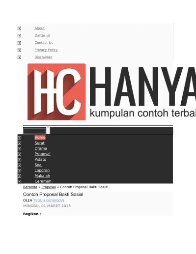 Contoh Proposal Bakti Sosial Indonesia
