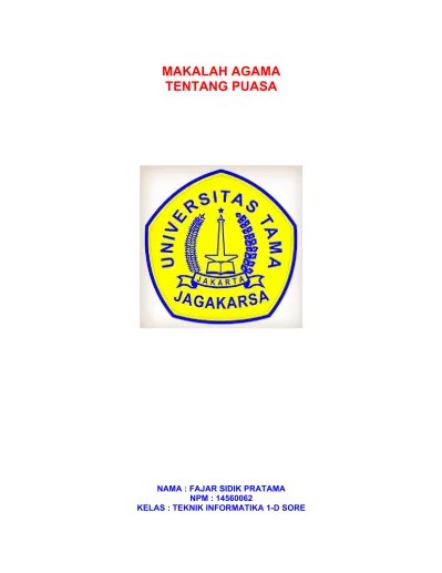 MAKALAH AGAMA TENTANG PUASA (1)