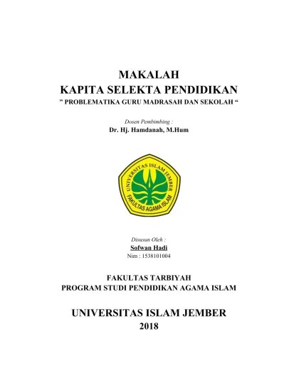 Makalah Pengertian Ruang Lingkup Dan Pok
