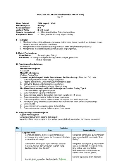 1 rpp biologi sma kelas x