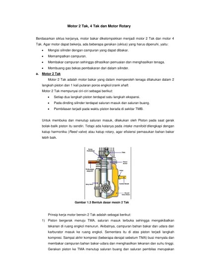 Motor 2 Tak 4 Tak dan Motor Rotary
