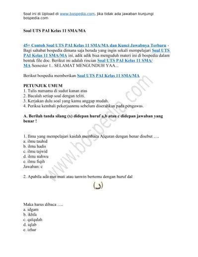 Bank Soal Tajwid