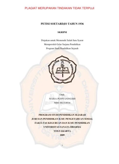 Petisi Soetardjo Tahun 1936 - USD Repository