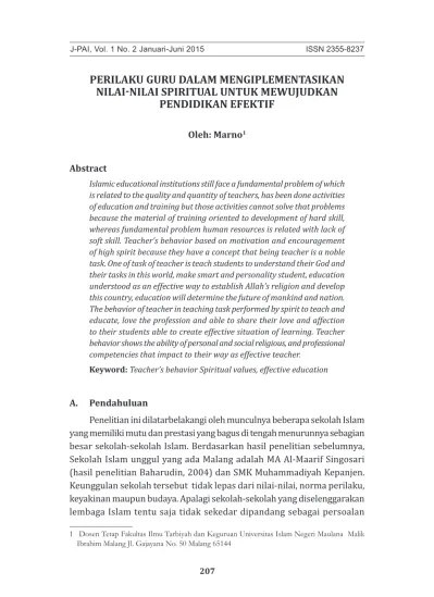 Perilaku yang Mendukung Tegaknya Nilai