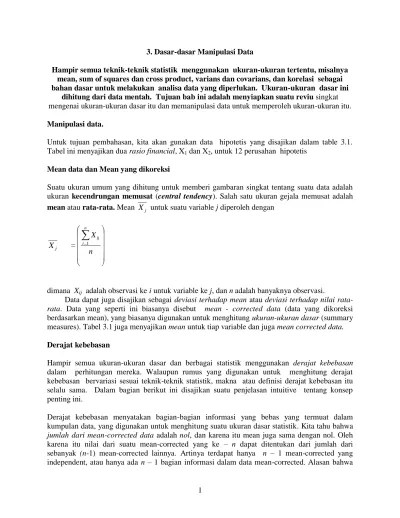 3. Dasar-dasar Manipulasi Data
