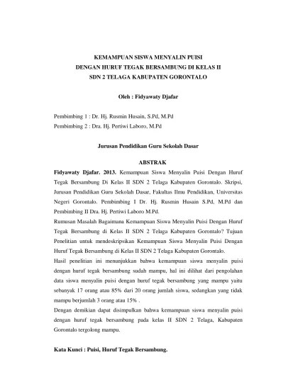 Pengaruh Metode Latihan Bervariasi Terhadap Kemampuan Menulis Huruf Tegak  Bersambung Siswa Kelas II MIN Ciputat