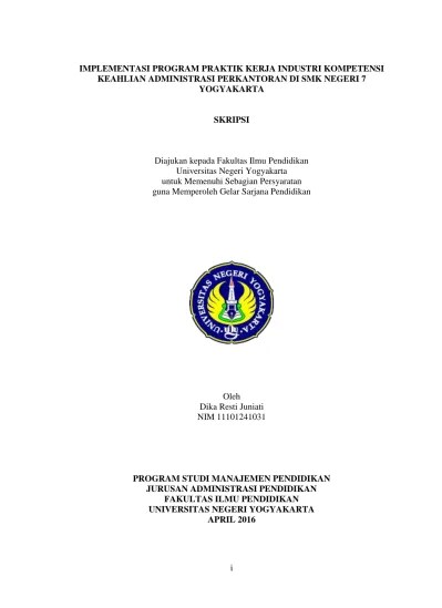 Program Kerja Administrasi Perkantoran