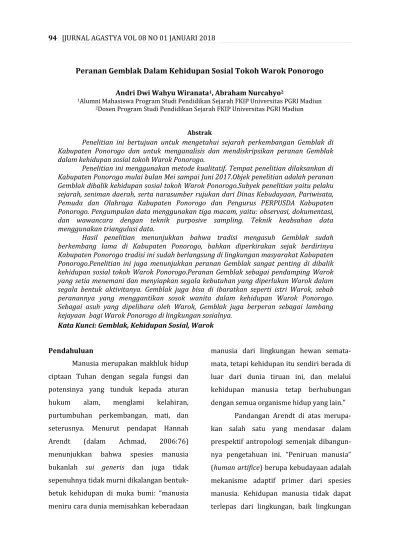 KEBUDAYAAN MASYARAKAT JAWA ETNIK PANARAGAN