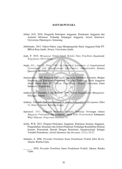 Top PDF PENGARUH PARTISIPASI ANGGARAN TERHADAP SENJANGANANGGARAN DENGAN  KOMITMEN ORGANISASI DANKETIDAKPASTIAN LINGKUNGAN SEBAGAI VARABEL  MODERASI(Studi Empiris pada perusahaan perbankan BUMN di Surabaya) -  123dok.com