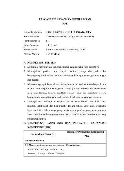 RENCANA PELAKSANAAN PEMBEAJARAN (RPP)