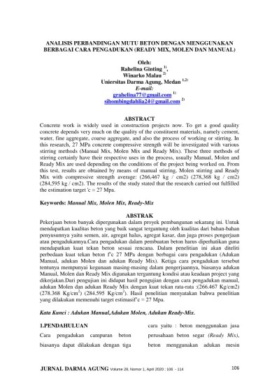 Analisis Waste Penggunaan Beton Ready Mix Pada Pekerjaan Pondasi Rumah  Sakit X.