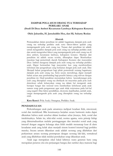 Top PDF Dampak Pola Asuh Orang Tua Terhadap Perilaku Anak - 123dok.com