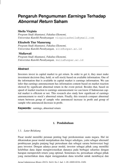 Top PDF Pengaruh Pengumuman Earnings Terhadap Abnormal Return Saham -  123dok.com