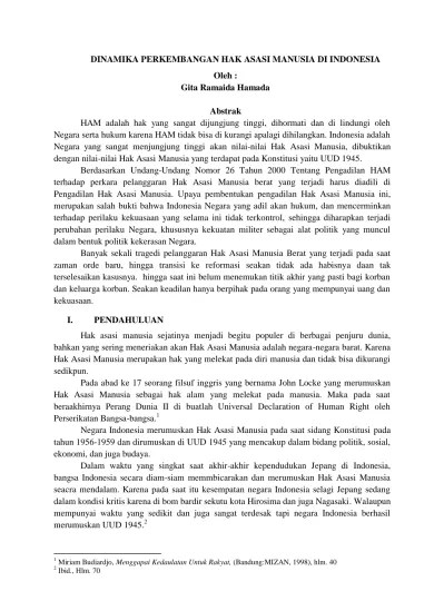 Top PDF Dinamika perkembangan hak asasi manusia di Indonesia - 123dok.com