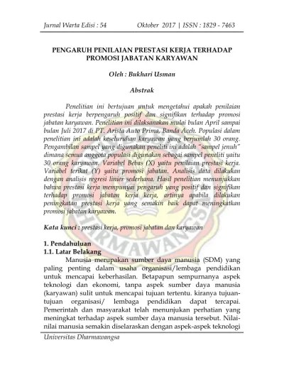 Top PDF Pengaruh Penilaian Prestasi Kerja terhadap Promosi Jabatan Karyawan  - 123dok.com