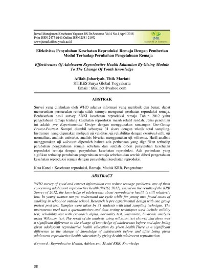 Proposal Penyuluhan Kesehatan Reproduksi