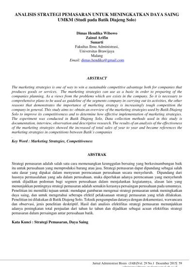 Top PDF Implementasi Pahlawan Ekonomi Kreatif untuk Meningkatkan Pemasaran  Produk UMKM di Kota Malang - 123dok.com