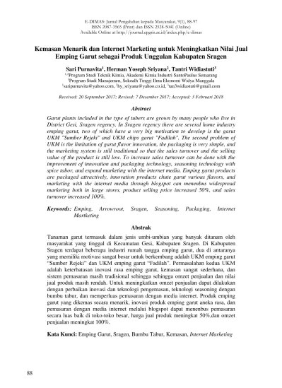 PA : Desain Kemasan Teh Temulawak &ldquo;Livit&rdquo; Untuk Meningkatkan Nilai Jual  Produk.