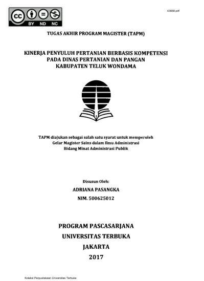 Persepsi Petani terhadap Kompetensi Penyuluh Pertanian Tanaman Pangan di  Kabupaten Aceh Utara