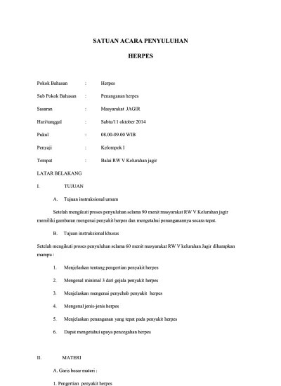 Top PDF Satuan Acara Penyuluhan Herpes - 123dok.com