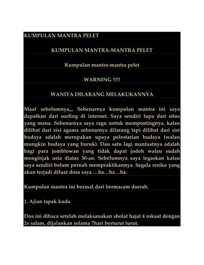 Kumpulan Mantra