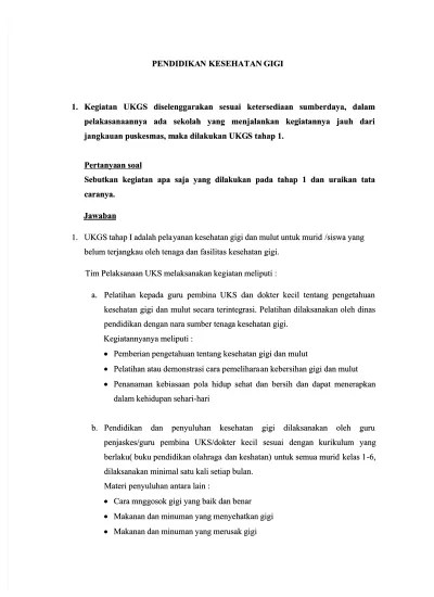 Pendidikan Kesehatan Gigi