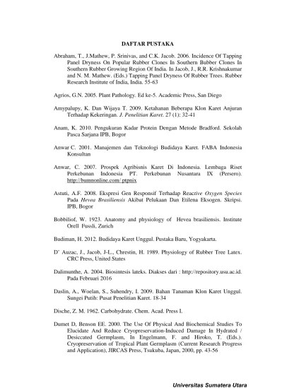 DAFTAR PUSTAKA. Agrios, G.N Plant Pathology. Ed ke-5. Academic Press, San  Diego