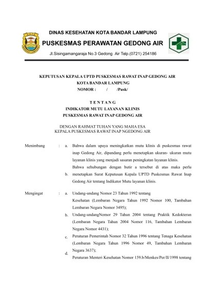 Daftar Sk &amp; Sop Pokja 3