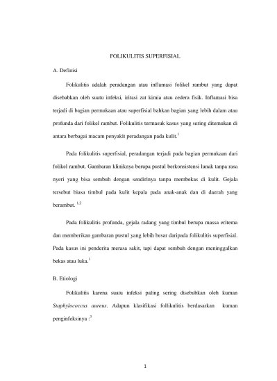 Superficial Folliculitis Referat kulit